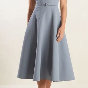 NWT Freemarket Nordstrom Seamed Sleeveless Belted Fit & Flare Dress